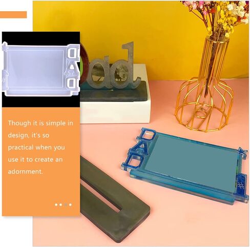 Angoily DIY Photo Frame Mold for Father's Day Art Craft Mold Set Non-Stick Handmade Frame Silicone Dec in Saudi Arabia