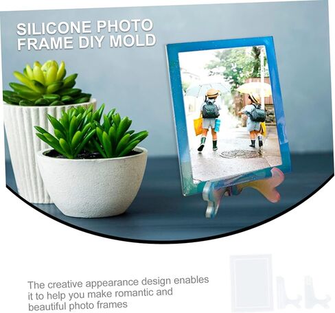 Uonlytech 1set Photo Frame Tool Silicone Epoxy Mold for Crafting Unique Frames Easy to Use Lightweight and Flexible for Creative Home Decor and in Saudi Arabia