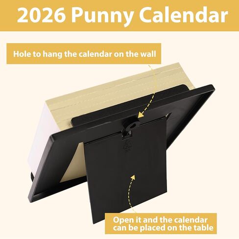 تقويم مكتب Punny لعام 2026 - صفحة تقويم يومية لعام 2026 يوميًا، يناير. - ديسمبر. 2026، 5.9 × 4.84 بوصة، هدية مضحكة مع صفحات قابلة للتمزيق، 365 تورية يومية، رسوم توضيحية ملونة، ورق ممتاز، عطلات in Kuwait