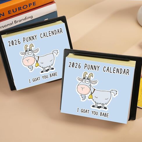 تقويم مكتب Punny لعام 2026 - صفحة تقويم يومية لعام 2026 يوميًا، يناير. - ديسمبر. 2026، 5.9 × 4.84 بوصة، هدية مضحكة مع صفحات قابلة للتمزيق، 365 تورية يومية، رسوم توضيحية ملونة، ورق ممتاز، عطلات in Kuwait