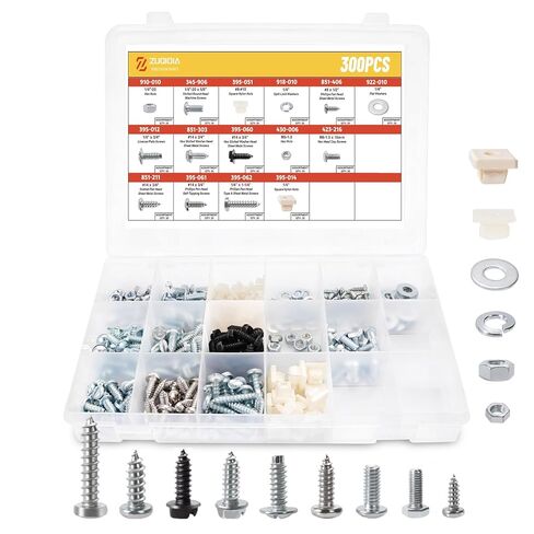 300Pcs License Plate Screw for Front and Back License Plate on Car Rustproof Bolts Fasteners, Replace# 030-400 in Saudi Arabia