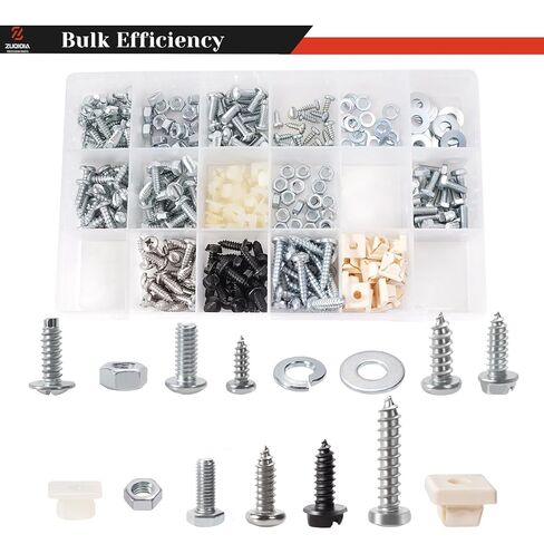 300Pcs License Plate Screw for Front and Back License Plate on Car Rustproof Bolts Fasteners, Replace# 030-400 in Saudi Arabia
