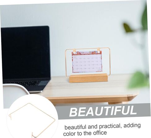 Lurrose Home Desk Calendar Rack Stylish Flip Calendar Bracket for Tabletop Display Space Saving Design and Elegant Office Supplies for Home and Workspace in Saudi Arabia