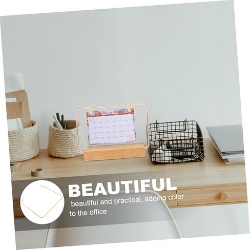 Lurrose Home Desk Calendar Rack Stylish Flip Calendar Bracket for Tabletop Display Space Saving Design and Elegant Office Supplies for Home and Workspace in Saudi Arabia