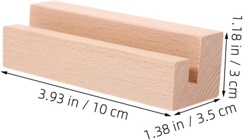 BESPORTBLE 2Pcs Wooden Desk Calendar Stand and Memo Holder Stylish Photo and Card Display Base for Home Office Decor Versatile Wooden Tabletop Organizer for Memos and Photos in Saudi Arabia