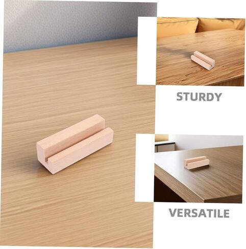 BESPORTBLE 2Pcs Wooden Desk Calendar Stand and Memo Holder Stylish Photo and Card Display Base for Home Office Decor Versatile Wooden Tabletop Organizer for Memos and Photos in Saudi Arabia