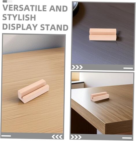 BESPORTBLE 2Pcs Wooden Desk Calendar Stand and Memo Holder Stylish Photo and Card Display Base for Home Office Decor Versatile Wooden Tabletop Organizer for Memos and Photos in Saudi Arabia