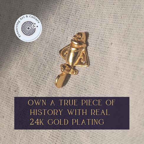Ancient Golden Jet Collection |Golden Jet-3 Dangle Earrings (XS) | Pre-Columbian Quimbaya Airplane Jet-3|Ancient Aircraft-3 Earrings in Kuwait