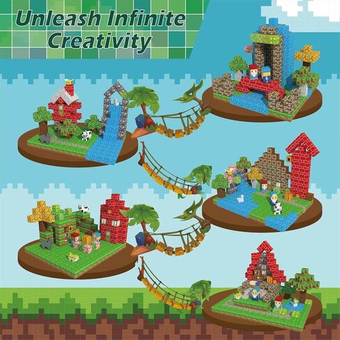 200 PCS Magnetic Blocks - Upgraded STEM Building Toys for Kids Featuring 5 Colorful Animal-Shaped Blocks, Magnetic Tiles for Kids 3+ Boys and Girls Christmas Birthday Gifts in Saudi Arabia