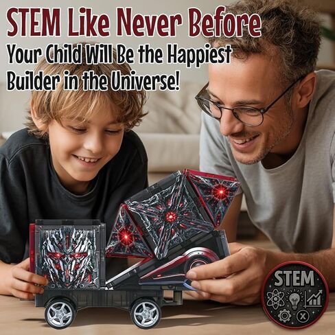 Little Pi Magnetic Tiles MegaBots 58 PCS | Heroic Transformation Robots with Sword & Shield | STEM Creative Building Play for Kids Age 3 4 5 6 7 8 in Kuwait
