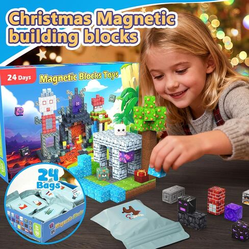 150PCS Magnetic Blocks, Magnetic Building Blocks Cubes, Magnet Tiles Stacking STEM Building Game Birthday Gifts for Boys Girls Age 3 4 5 6 7 8-12 in Saudi Arabia