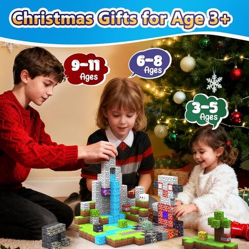 150PCS Magnetic Blocks, Magnetic Building Blocks Cubes, Magnet Tiles Stacking STEM Building Game Birthday Gifts for Boys Girls Age 3 4 5 6 7 8-12 in Saudi Arabia