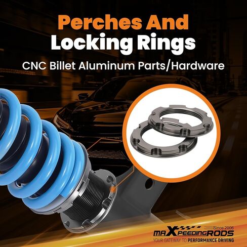 maxpeedingrods Coilover لهوندا CR-V FWD 2012-2016، مجموعة تعليق كويلوفر قابلة للتعديل بـ 24 مستوى، دعامات امتصاص الصدمات قابلة للتعديل للارتفاع، مجموعات خفض مطورة T6 باللون الأزرق in Saudi Arabia