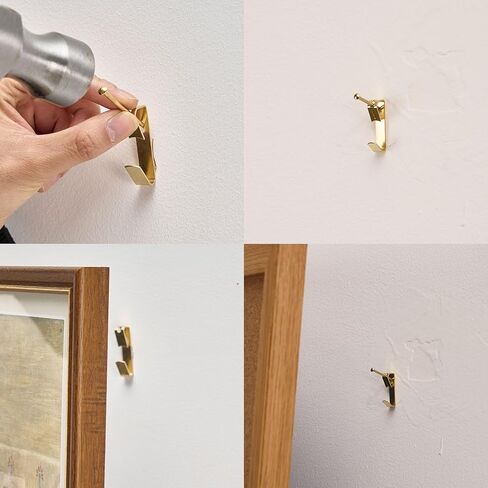 50pcs Picture Hanging Hooks, Picture Hanging kit, Picture Hangers, Picture Hanging Hooks, Including 30lb and 50lb Gold in Saudi Arabia
