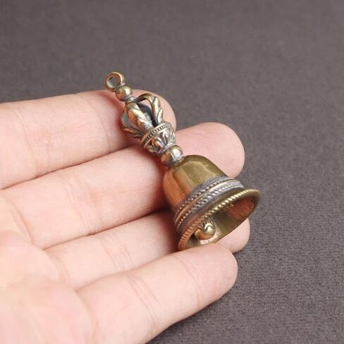 3Pcs Vintage Small Brass Bells Wind Chimes Crafts Tibetan Bronze Bell Ideas Copper Pendant Keychain in Saudi Arabia