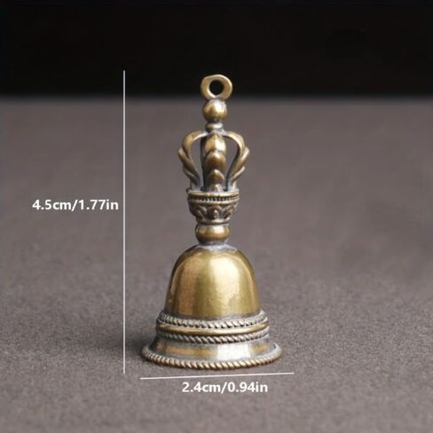 3Pcs Vintage Small Brass Bells Wind Chimes Crafts Tibetan Bronze Bell Ideas Copper Pendant Keychain in Saudi Arabia
