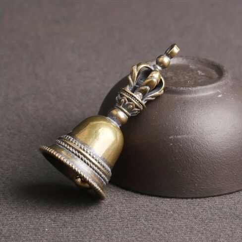 3Pcs Vintage Small Brass Bells Wind Chimes Crafts Tibetan Bronze Bell Ideas Copper Pendant Keychain in Saudi Arabia