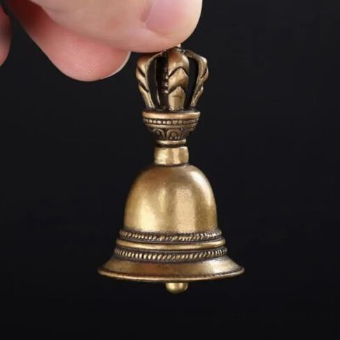 3Pcs Vintage Small Brass Bells Wind Chimes Crafts Tibetan Bronze Bell Ideas Copper Pendant Keychain in Saudi Arabia