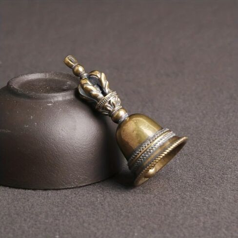3Pcs Vintage Small Brass Bells Wind Chimes Crafts Tibetan Bronze Bell Ideas Copper Pendant Keychain in Saudi Arabia