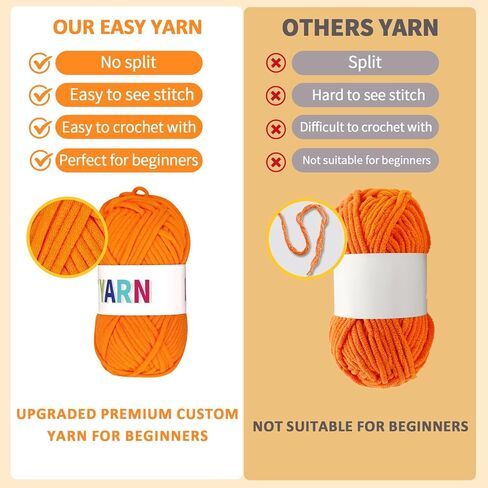 6Pcs Crochet Kits for Beginners with Upgraded Premium Custom Yarn & Step-by-Step Video Tutorials, Ideal Knitting Kit for Crochet Lovers & New Amigurumi Crochet Animal Kit for Adults (MultiColor) in Saudi Arabia