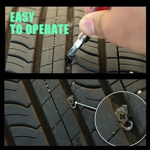 20pcs/set Tire Repair Rubber Nail, Vacuum Tire Repair Kits Spiral Rubber Nails, for Car Motorcycle Jeep Tire Puncture Repair, Large&Size in Saudi Arabia