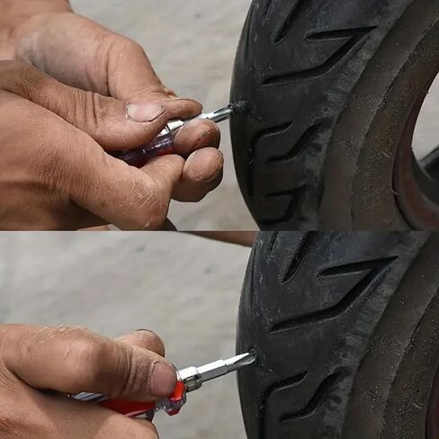 20pcs/set Tire Repair Rubber Nail, Vacuum Tire Repair Kits Spiral Rubber Nails, for Car Motorcycle Jeep Tire Puncture Repair, Large&Size in Saudi Arabia