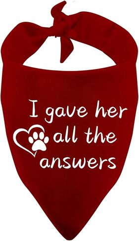 PWHAOO قطعة واحدة أعطيتها كل الإجابات باندانا الكلب المضحكة هدية باندانا للتخرج (جميع الإجابات د) in Saudi Arabia
