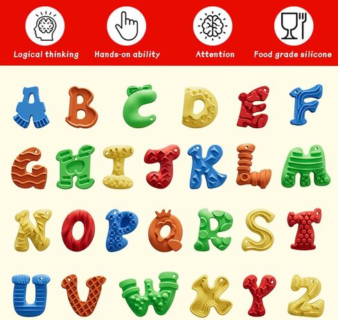 26pcs A-Z Various Letter Fidget Toys Sensory Stone,Textured Soft Worry Stone for Autism Kids Calming - Fidget Stress Toys for Students Anxiety Relief - Small Prizes Fidget Toys (2back) in Saudi Arabia