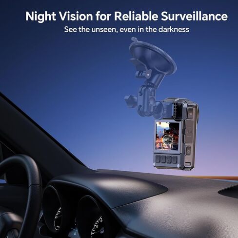 BOBLOV KJ25 2K Camcorder, Support 13Hrs Recording, Body Camera provided Night Vision, Hiking, Walk, Law Enforcement, and Pet Walking(No Memory Card Included) in Kuwait