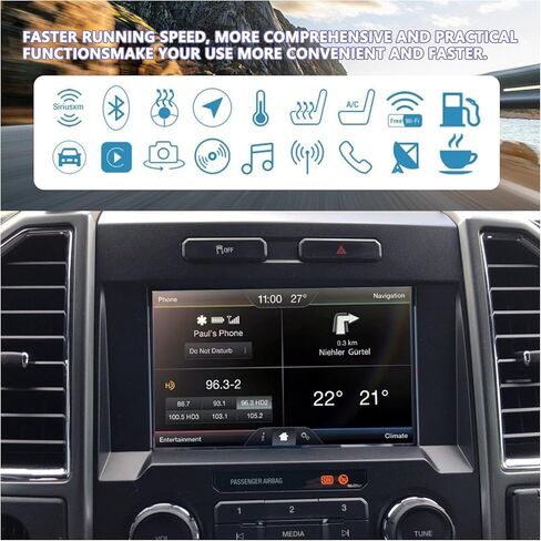 SYNC 2 to SYNC 3 Upgrade Kit Wireless Carplay Explorer for Ford F150 F250 SYNC 3.4 APIM NA223 with 8" Touchscreen Diplay GPS Navigation (SYNC 2 to SYNC 3 Upgrade Kit with Carplay) in Saudi Arabia