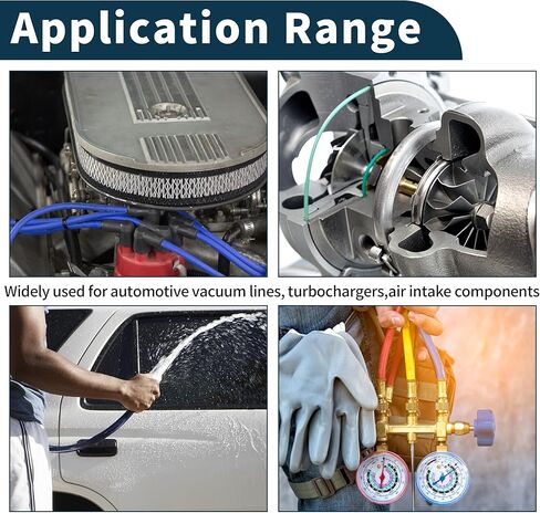 خرطوم أنابيب فراغ السيليكون 130PSI أقصى ضغط خط فراغ السيارات الأحمر مع موصل فراغ 1 مجموعة 6.6Ft 4/6/8/12 مم ID 3 مم سمك in Kuwait