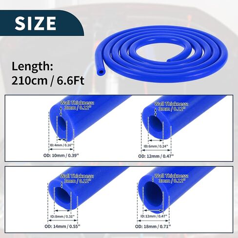 خرطوم أنابيب فراغ السيليكون 130PSI أقصى ضغط خط فراغ السيارات الأحمر مع موصل فراغ 1 مجموعة 6.6Ft 4/6/8/12 مم ID 3 مم سمك in Kuwait