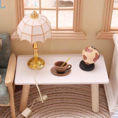 24 Pieces 1:12 Miniature Tea Set Metal Mini Teapot Tiny Tea Cup Mini Doll Plates Knife Fork Spoon Miniature Dollhouse Accessories for Dollhouse in Saudi Arabia