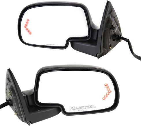 Garage-Pro Right Power Heated Side Mirrors for Chevrolet Silverado 1500 Tahoe 2003-2006 Manual Fold, Signal Light & Puddle Lamp, Without Blind Spot Monitor, Memory & Auto-Dim, 2 Caps Extended Cab in Saudi Arabia