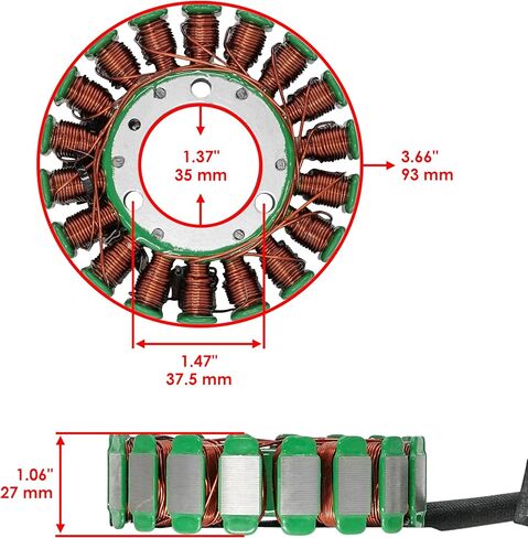 Caltric Stator Compatible With Kawasaki Bayou 220 KLF220 KLF-220 1996-2002 in Saudi Arabia