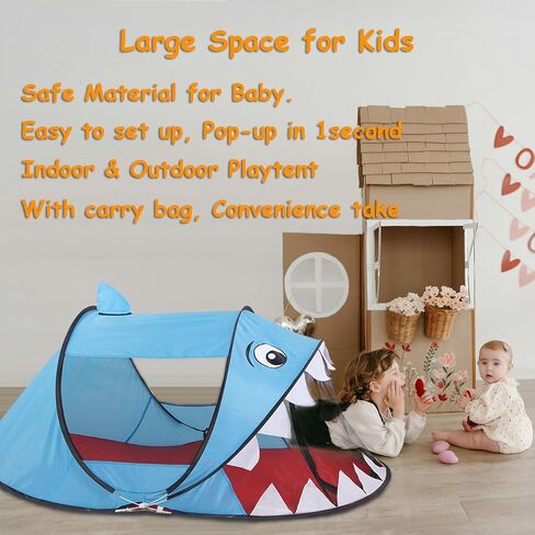 Pop up Kids Play Tent, Foldable Kids Playhouse Indoor Outdoor Toys Tents for Boys Girls Toddlers Birthday with Portable Storage Bag, Green Dinosaur in Saudi Arabia