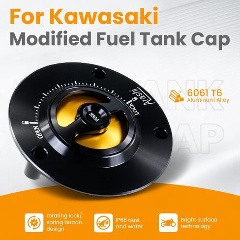 قبعات خزان الوقود المعدلة باستخدام الحاسب الآلي للدراجات النارية لـ KAWASAKI Z1000 Z1000SX Z800 Z750 ER6N E6RF ZZR1400 GTR1400 ZX6R ZX10R VERSYS 1000 ABS (أسود) in Kuwait