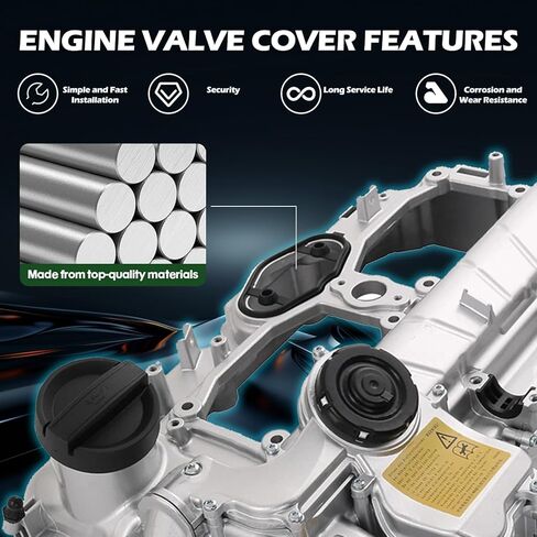 11127625477 Engine Valve Cover Kit with Gasket & Bolts - Compatible with 2012-2018 BMW 228i/320i/328i/428i/528i/X1/X3/X4/X5/Z4 2.0L N20 - Replaces 11127588412 in Saudi Arabia