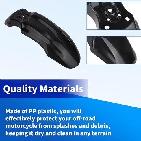 Motorcycle Front Wheel Mudguard Fender, PSLER Dirt Bike Plastic Body Mud Guard for CRF50 Style 125CC Pit PRO Trail Dirt Bike in Saudi Arabia