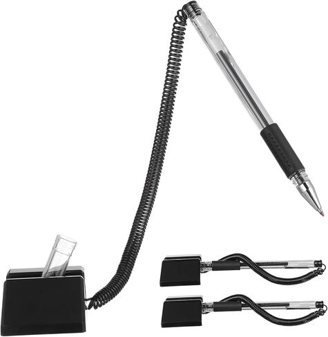 Gadpiparty 3Pcs Bank Table Gel Ink Pens with Adhesive Base Theft Counter Desktop Sign Pens for Office School Store Use in Saudi Arabia