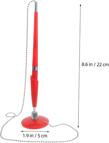 Gadpiparty Multi Function Desktop Signature Pen with Chain Plastic Rotary Pen for Office Hotel Bank Use Smooth Quick Dry Ink Writing Convenient Refill Replacement in Saudi Arabia