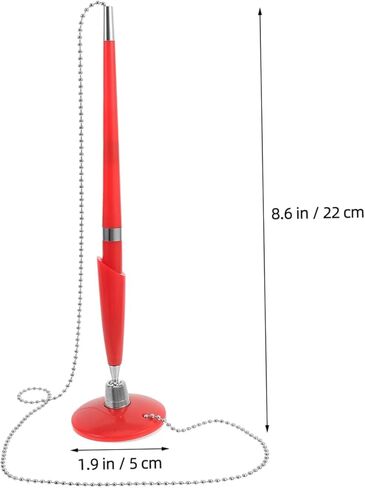 Veemoon Multi Function Countertop Signature Pen with Smooth Ink Flow for Office Business Use Plastic Writing Pen for Banks Hotels Restaurants and Conference Rooms Red in Saudi Arabia
