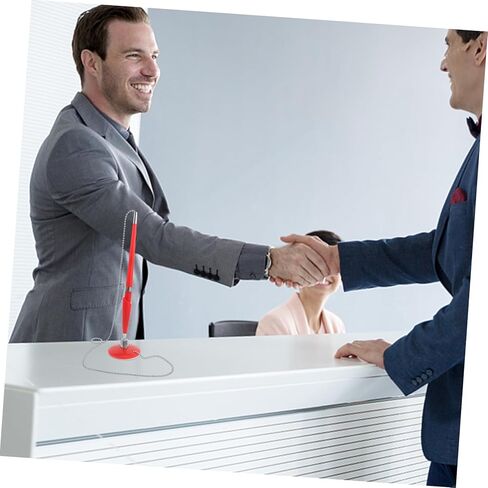 Veemoon Multi Function Countertop Signature Pen with Smooth Ink Flow for Office Business Use Plastic Writing Pen for Banks Hotels Restaurants and Conference Rooms Red in Saudi Arabia