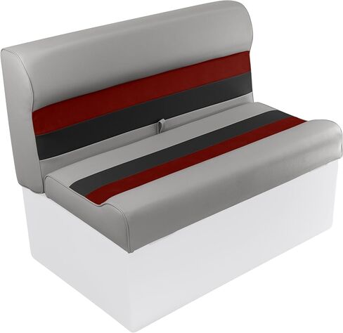 Wise 8WD100-1011 Deluxe Series 37" Pontoon Bench Seat Cushion Set (8WD100-1B-221 Base Required to Complete), Grey/Navy/Blue in Saudi Arabia