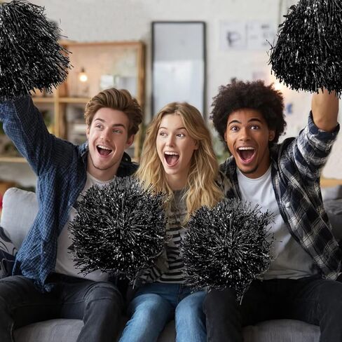 2 PCS Pink Cheerleading Pom Poms Plastic Pom Poms for Sports Squads Dancing Party Football Basketball Spirit Performance Celebration in Saudi Arabia