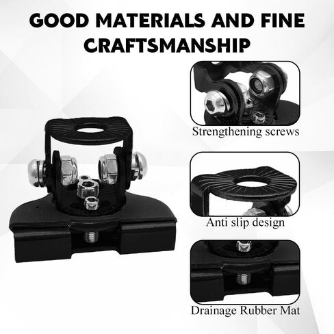 2PCS LED Light Bar Mounting Brackets, Ditch Light Brackets, Adjustable Car Pillar Hood Lighting Mount Clamp Holder with Hex Wrenches, Auto Lamp Accessories Fit for Off-Road Truck SUV (Black) in Saudi Arabia