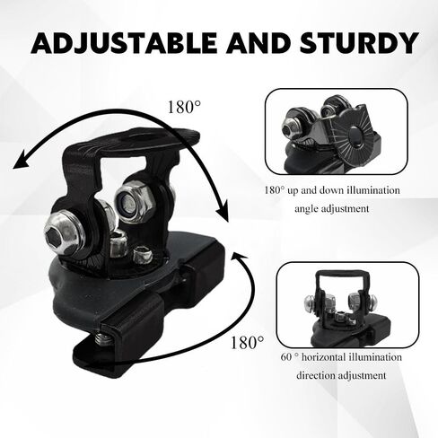 2PCS LED Light Bar Mounting Brackets, Ditch Light Brackets, Adjustable Car Pillar Hood Lighting Mount Clamp Holder with Hex Wrenches, Auto Lamp Accessories Fit for Off-Road Truck SUV (Black) in Saudi Arabia