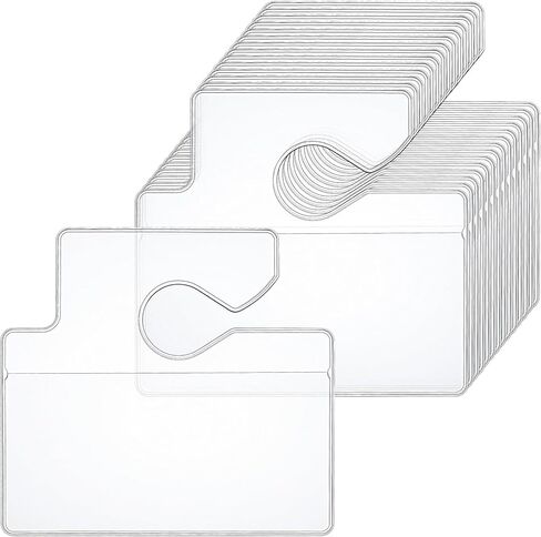 15 Pcs Horizontal Clear Parking Permit Holder Parking Permit Card Holder Windscreen Card Holders Rearview Mirror Hanger Easy Insert Remove for Car Passes Stickers Permits in Saudi Arabia