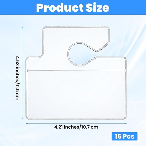 15 Pcs Horizontal Clear Parking Permit Holder Parking Permit Card Holder Windscreen Card Holders Rearview Mirror Hanger Easy Insert Remove for Car Passes Stickers Permits in Saudi Arabia