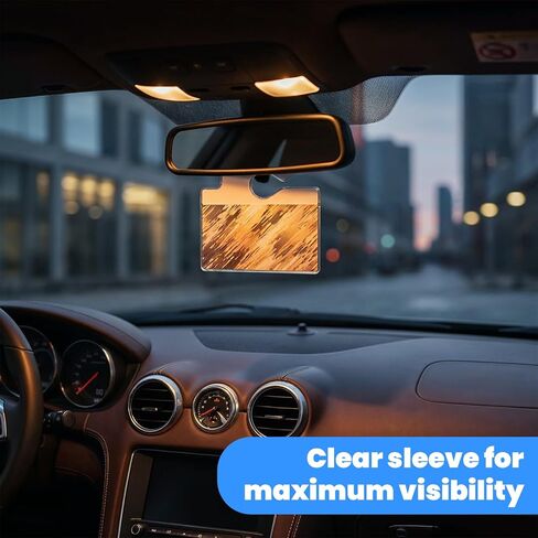 15 Pcs Horizontal Clear Parking Permit Holder Parking Permit Card Holder Windscreen Card Holders Rearview Mirror Hanger Easy Insert Remove for Car Passes Stickers Permits in Saudi Arabia